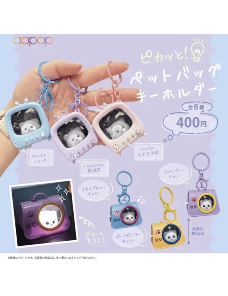 Gachapon Pikatto Pet Bag Keychain